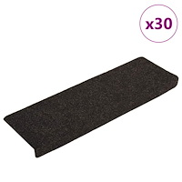 vidaXL Trappmattor självhäftande 30 st mörkbrun 65x21x4 cm