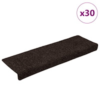 vidaXL Trappmattor självhäftande 30 st brun 65x21x4 cm