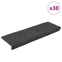 vidaXL Trappmattor självhäftande 30 st antracit 65x21x4 cm