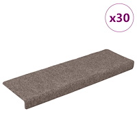 vidaXL Trappmattor självhäftande 30 st gräddvit 65x21x4 cm