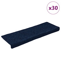 vidaXL Trappmattor självhäftande 30 st marinblå 65x21x4 cm