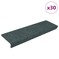 vidaXL Trappmattor självhäftande 30 st Grön 65x21x4 cm