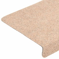 vidaXL Trappmattor självhäftande 20 st gräddvit 65x21x4 cm