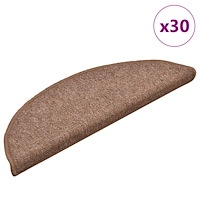 vidaXL Trappmattor 30 st brun 56x17x3 cm