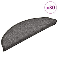 vidaXL Trappmattor 30 st mörkgrå 56x17x3 cm