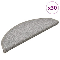 vidaXL Trappmattor 30 st ljusgrå 56x17x3 cm