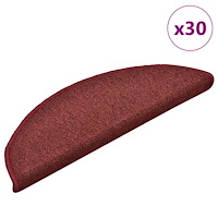 vidaXL Trappmattor 30 st Röd 56x17x3 cm