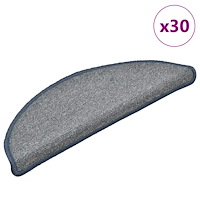 vidaXL Trappmattor 30 st ljusgrå och blå 56x17x3 cm