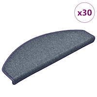 vidaXL Trappmattor 30 st mörkgrå och blå 65x24x4 cm