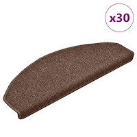 vidaXL Trappmattor 30 st brun 65x24x4 cm