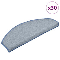 vidaXL Trappmattor 30 st ljusgrå och blå 65x24x4 cm