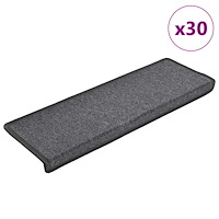 vidaXL Trappmattor 30 st 65x21x4 cm mörkgrå