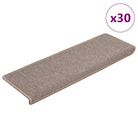 vidaXL Trappmattor 30 st 65x21x4 cm ljusbrun