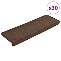 vidaXL Trappmattor 30 st 65x21x4 cm kaffebruna rektangulära kanter