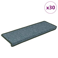 vidaXL Trappmattor 30 st 65x21x4 cm grön