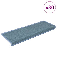 vidaXL Trappmattor 30 st 65x21x4 cm blå