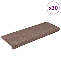 vidaXL Trappmattor 30 st 65x21x4 cm brun