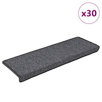 vidaXL Trappmattor 30 st 65x21x4 cm mörkgrå rektangulär kant