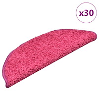 vidaXL Trappmattor 30 st 56x17x3 cm rosa halvrunda