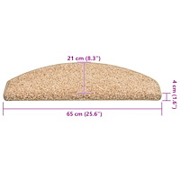 vidaXL Trappmattor 30 st guld 65x21x4 cm