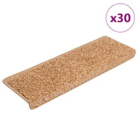 vidaXL Trappmattor 30 st 65x21x4 cm beige