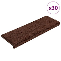 vidaXL Trappmattor 30 st 65x21x4 cm brun
