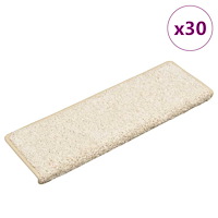vidaXL Trappmattor 30 st 65x21x4 cm vit