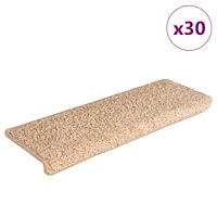 vidaXL Trappmattor 30 st 65x21x4 cm guld
