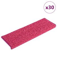 vidaXL Trappmattor 30 st 65x21x4 cm rosa rektangulär kant