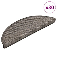 vidaXL Trappmattor självhäftande sisal-look 30 st 56x17x3cm brun beige