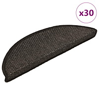 vidaXL Trappmattor självhäftande sisal-look 30 st 56x17x3 cm antracit