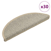 vidaXL Trappmattor självhäftande sisal-look 30 st 56x17x3 cm ljusgrön