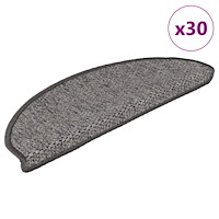 vidaXL Trappmattor självhäftande sisal-look 30 st 65x21x4 cm brunbeige