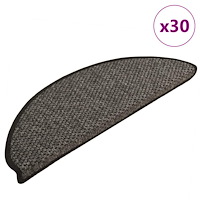 vidaXL Trappmattor självhäftande sisal-look 30 st 65x21x4 cm antracit