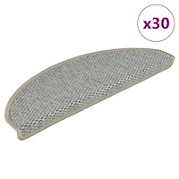 vidaXL Trappmattor självhäftande sisal-look 30 st 65x21x4 cm ljusgrön