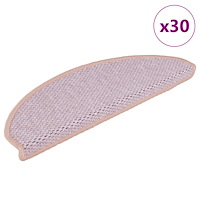 vidaXL Trappmattor självhäftande sisal-look 30 st 65x21x4 cm rosa