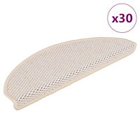 vidaXL Trappmattor självhäftande sisal-look 30 st 65x21x4 cm berber