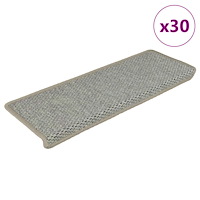 vidaXL Trappmattor självhäftande sisal-look 30 st 65x21x4 cm grön