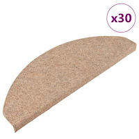 vidaXL Trappmattor självhäftande 30 st beige 65x22,5x3,5 cm
