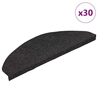 vidaXL Trappmattor självhäftande 30 st svart 65x22,5x3,5 cm