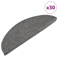 vidaXL Trappmattor självhäftande 30 st grå 56x17x3 cm