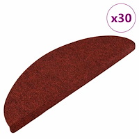 vidaXL Trappmattor självhäftande 30 st röd 56x17x3 cm