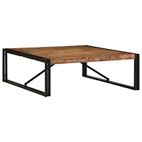 vidaXL Soffbord flerfärgat 100x100x35 cm massivt trä återvunnet