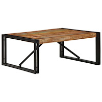 vidaXL Soffbord flerfärgat 80x80x35 cm massivt trä återvunnet