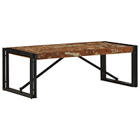 vidaXL Soffbord flerfärgat 100x50x35 cm massivt trä återvunnet