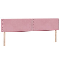 vidaXL Resårsäng med resårmadrasser rosa 180x220 cm sammet