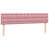 vidaXL Resårsäng med madrass rosa 180x220 cm sammet