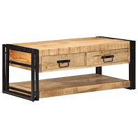 vidaXL Soffbord 90x50x38 cm massivt grovt trä mango