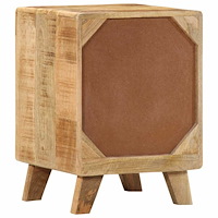 vidaXL Sängbord 2 st 37x32x50 cm massivt trä grov mango