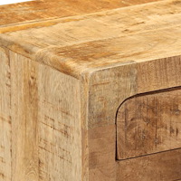 vidaXL Sängbord 2 st 37x32x50 cm massivt trä grov mango